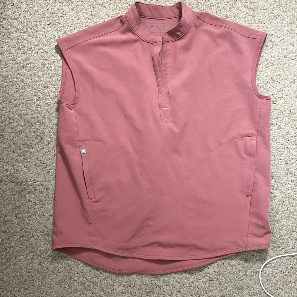 Figs women's mauve Rafaela oversized scrub top